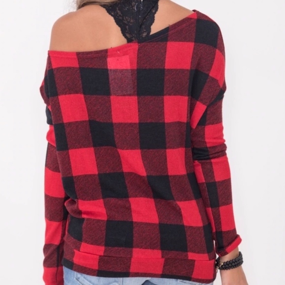 MICAH Off the Shoulder Top - RED - Picture 2 of 3